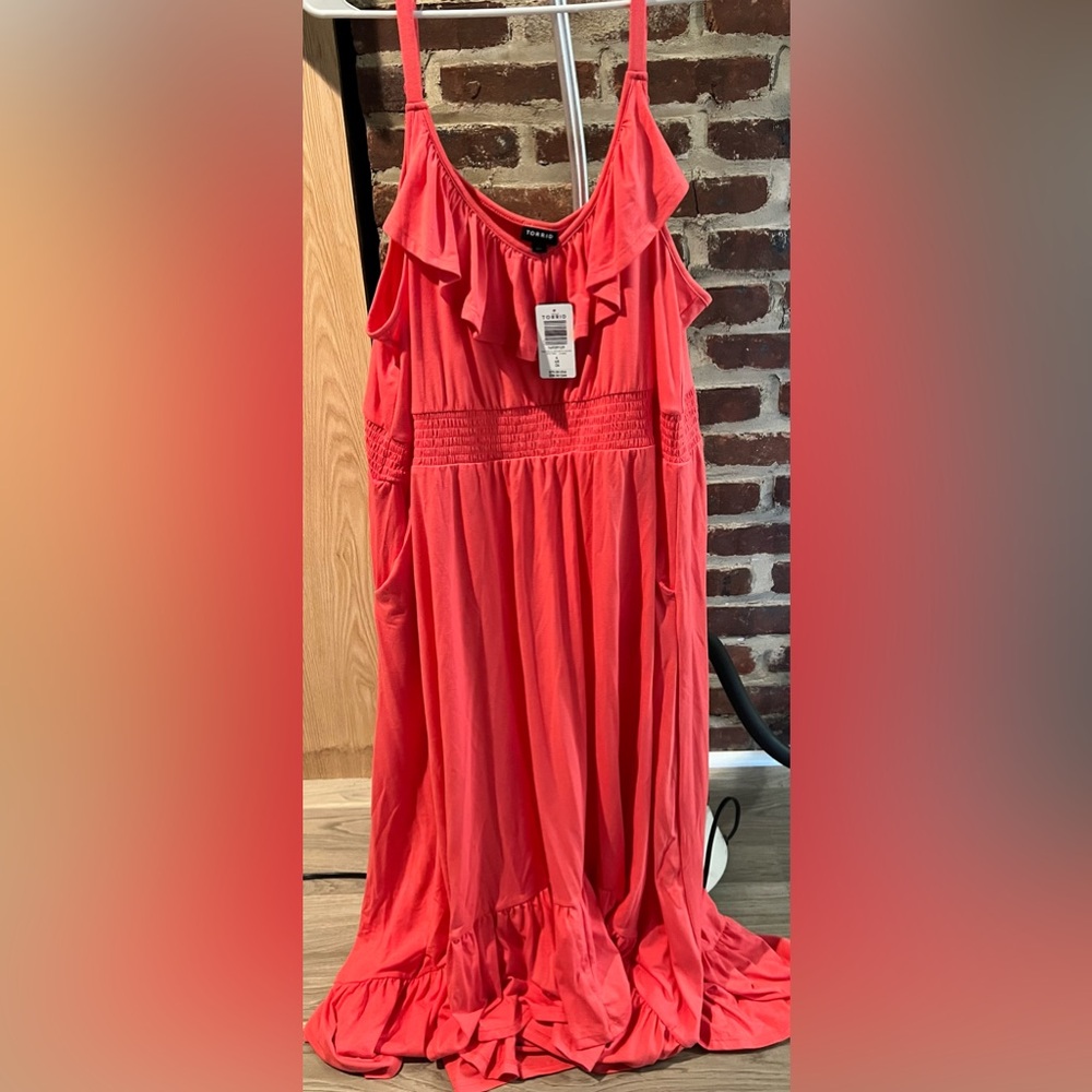 Torrid Coral Sleeveless Dress